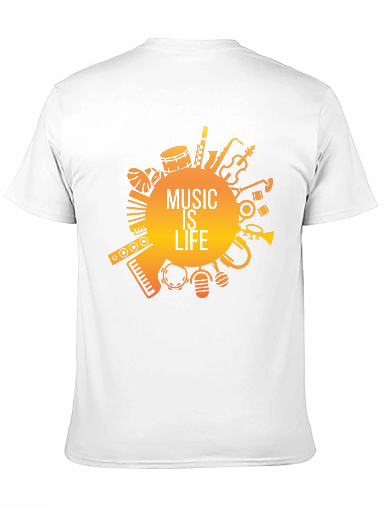 Music is Life Black Graphic Tee