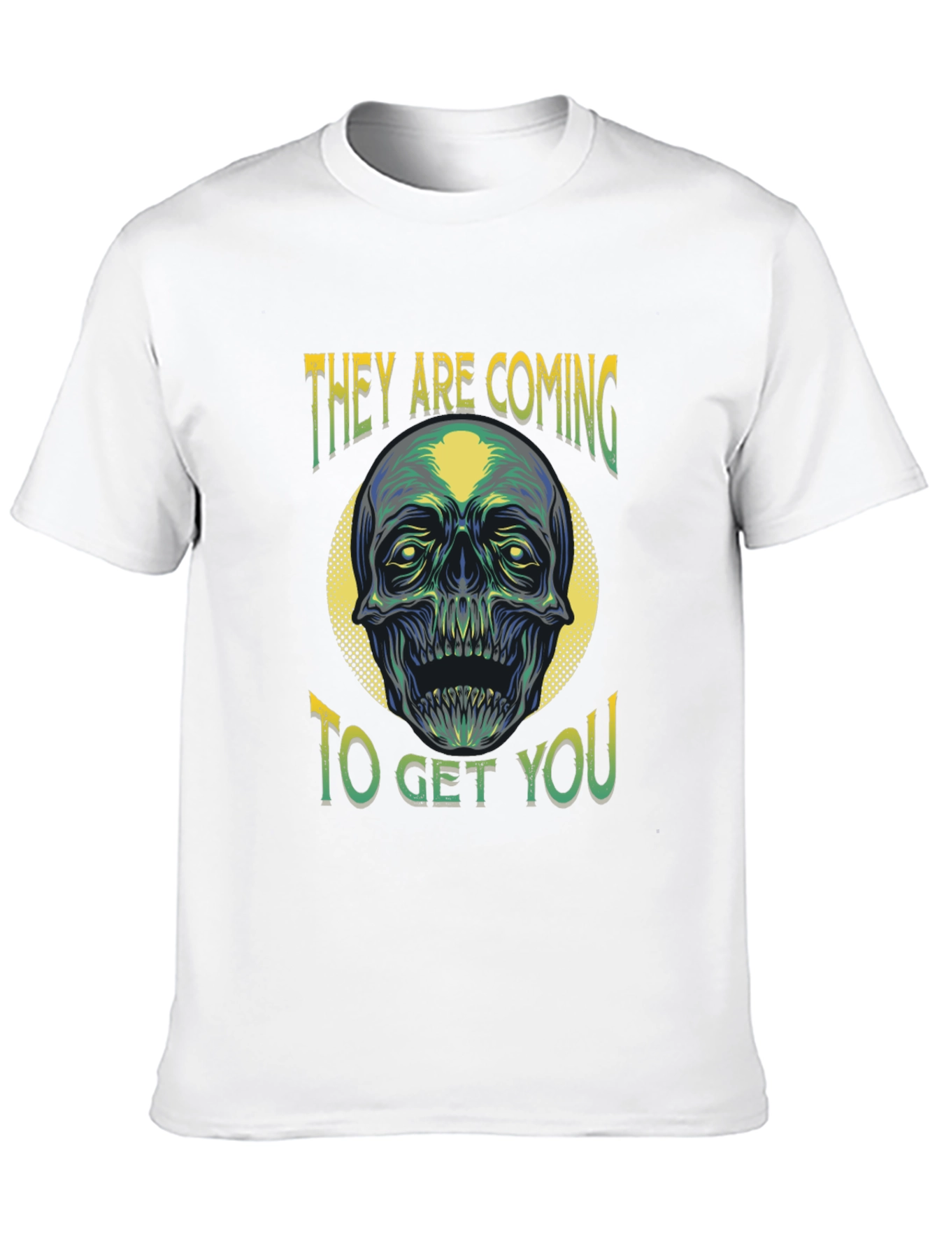 Zombie Skull Graphic T-Shirt - They Are Coming!