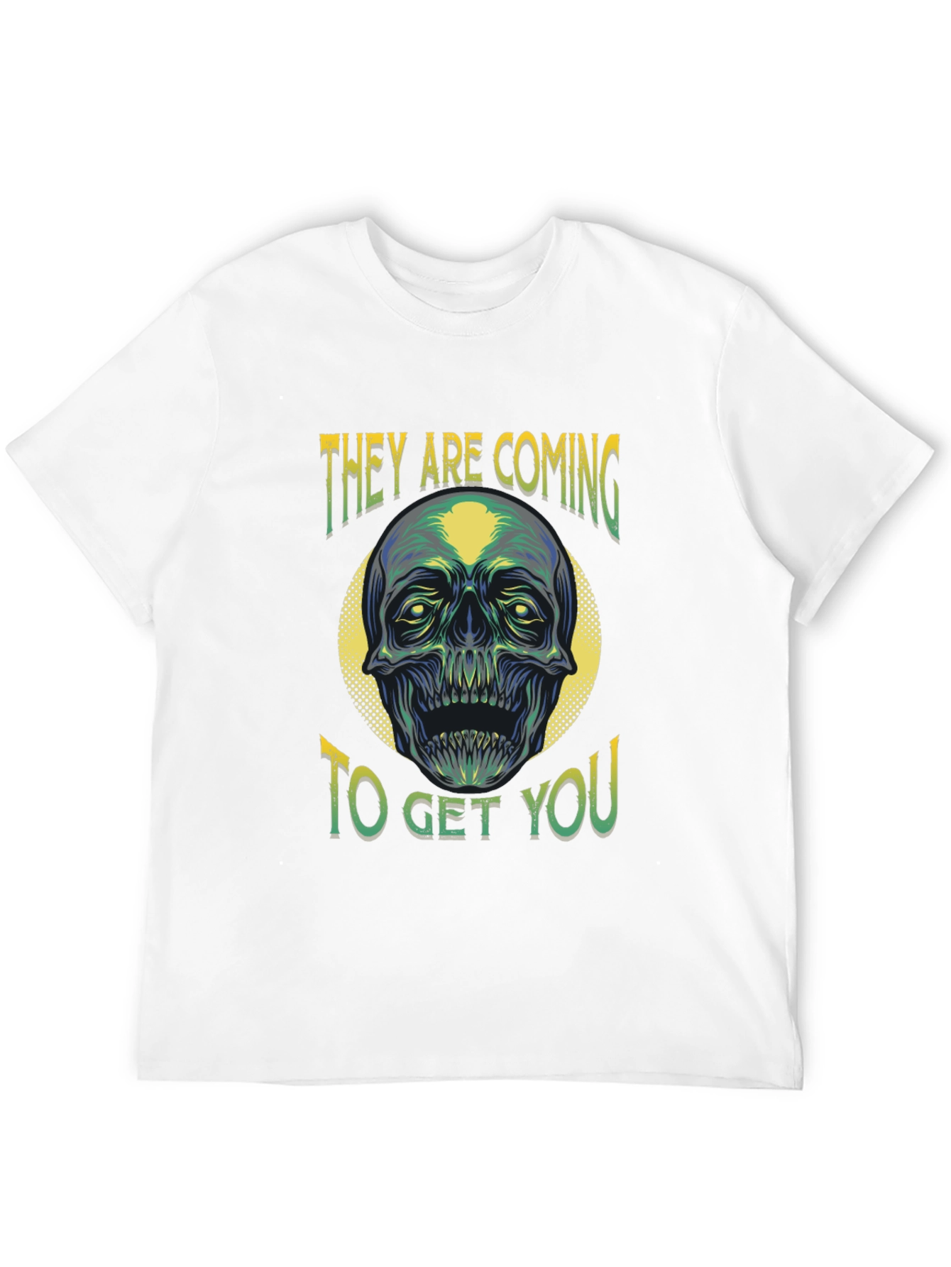 Zombie Skull Graphic T-Shirt - They Are Coming!