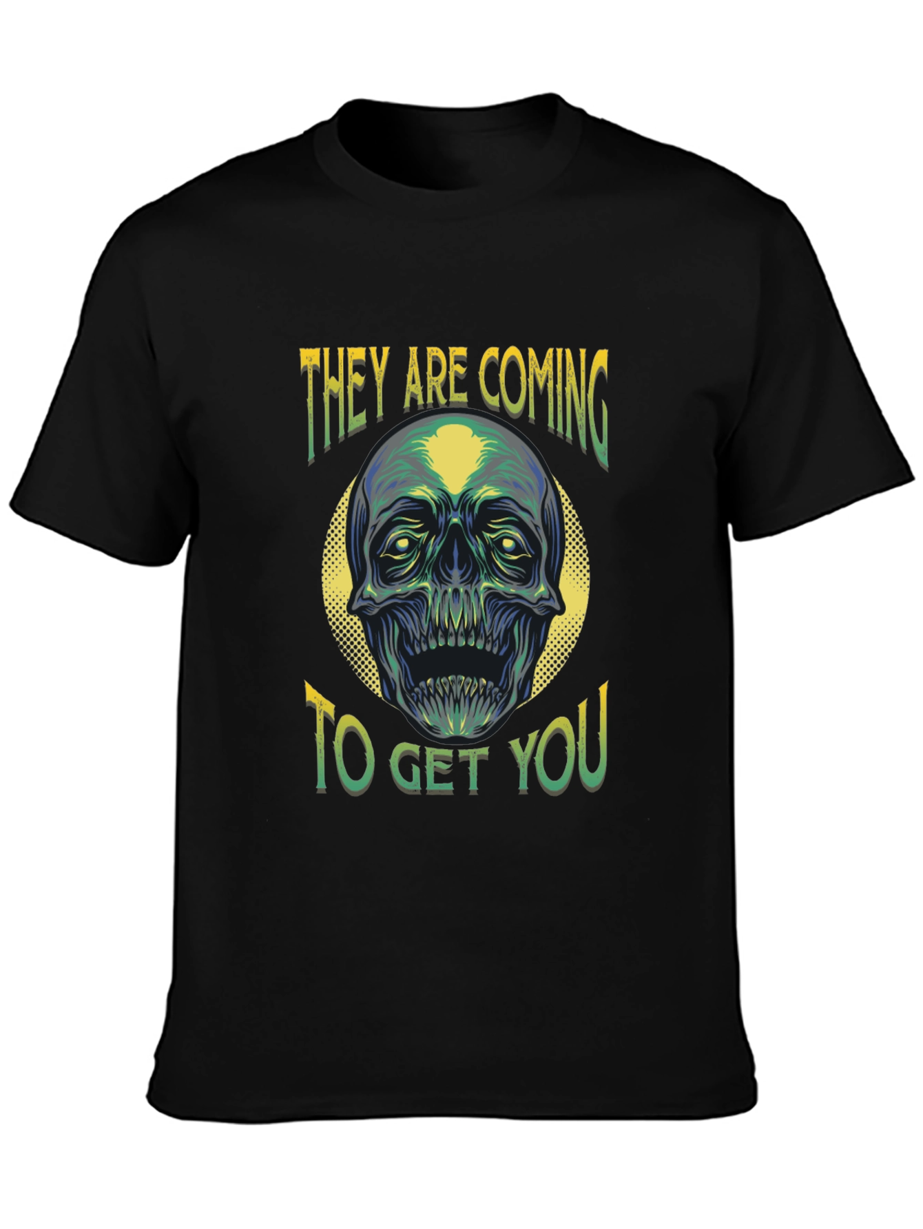 Zombie Skull Graphic T-Shirt - They Are Coming!