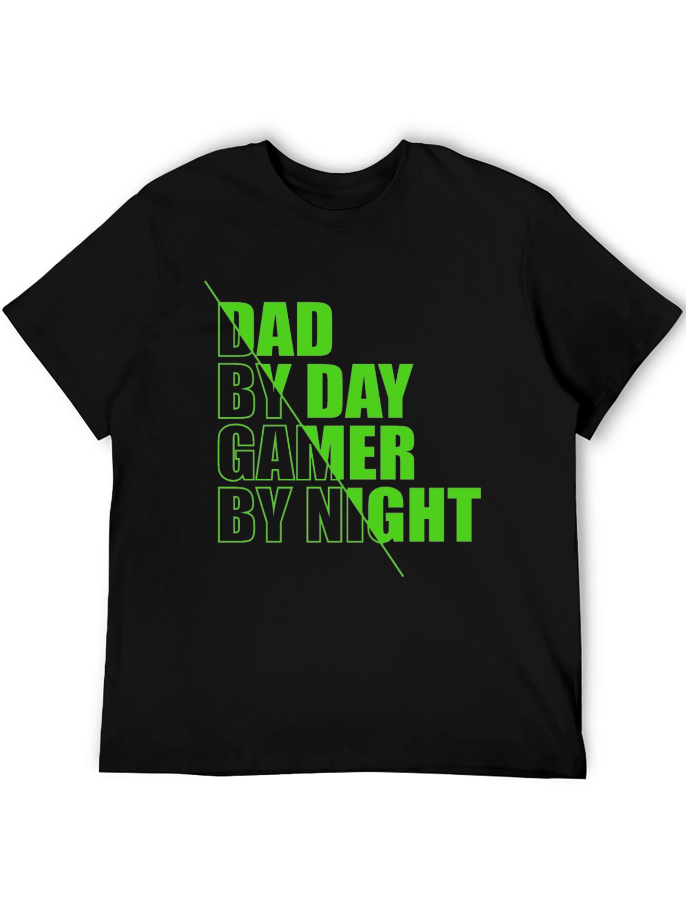 Dad By Day Gamer By Night Black T-Shirt