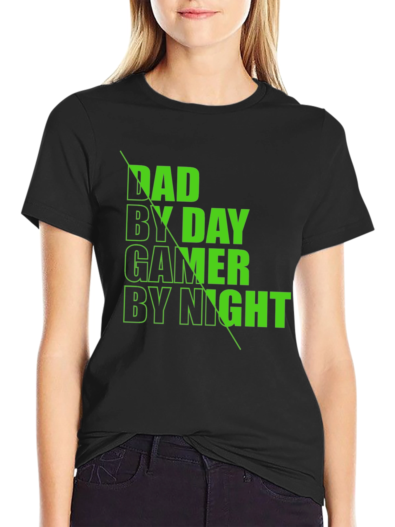 Dad By Day Gamer By Night Black T-Shirt