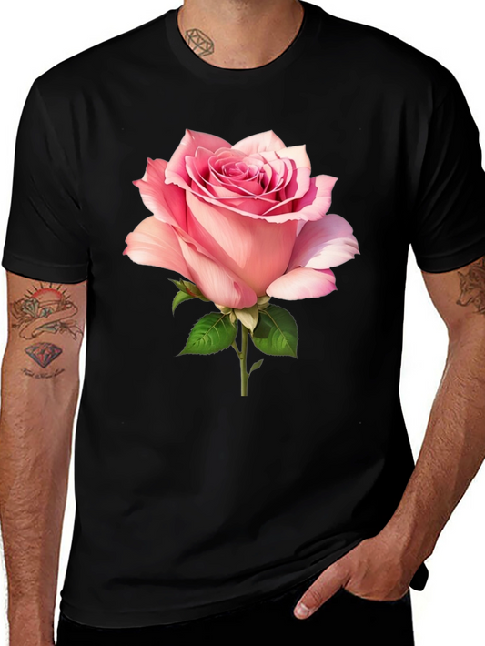 Rose Graphic Black Tee