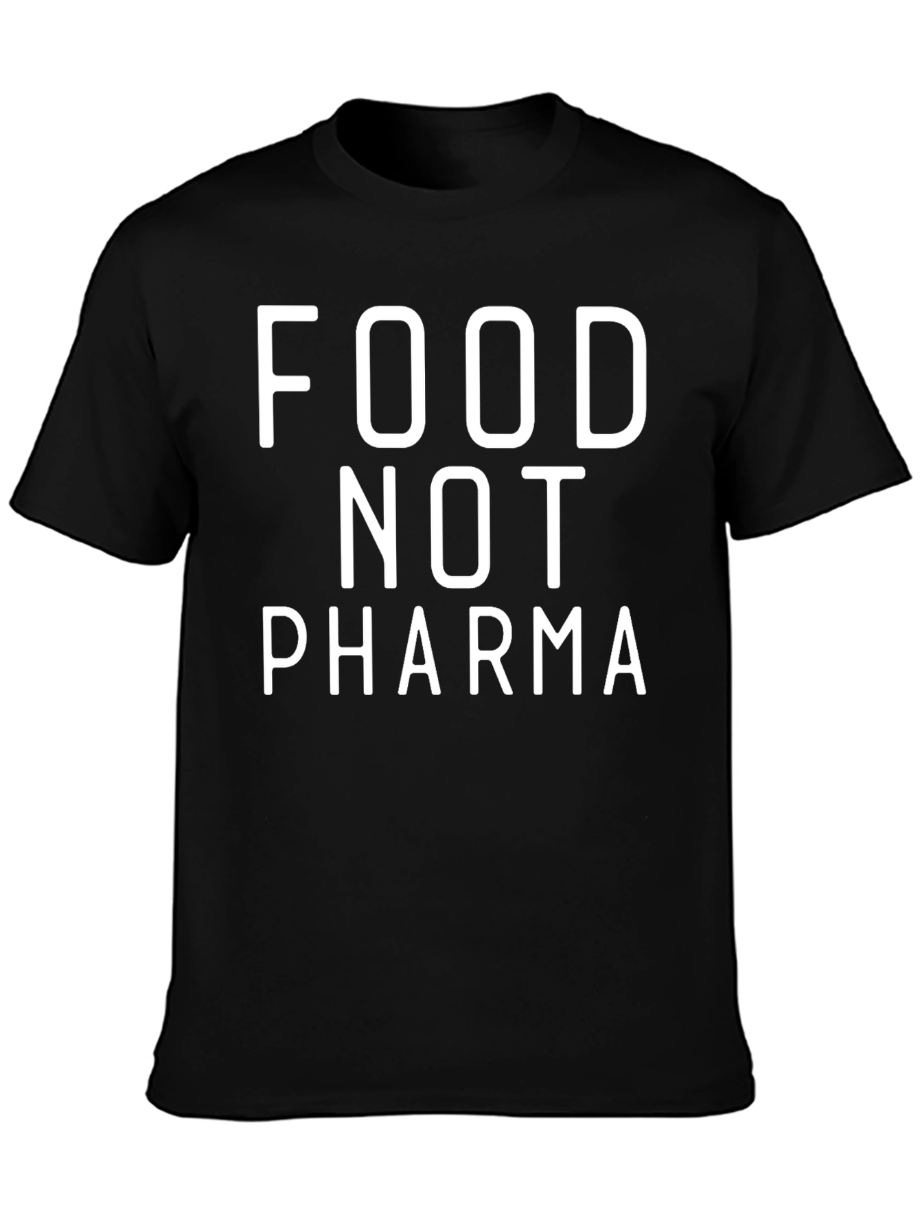 Food Not Pharma Black Graphic Tee