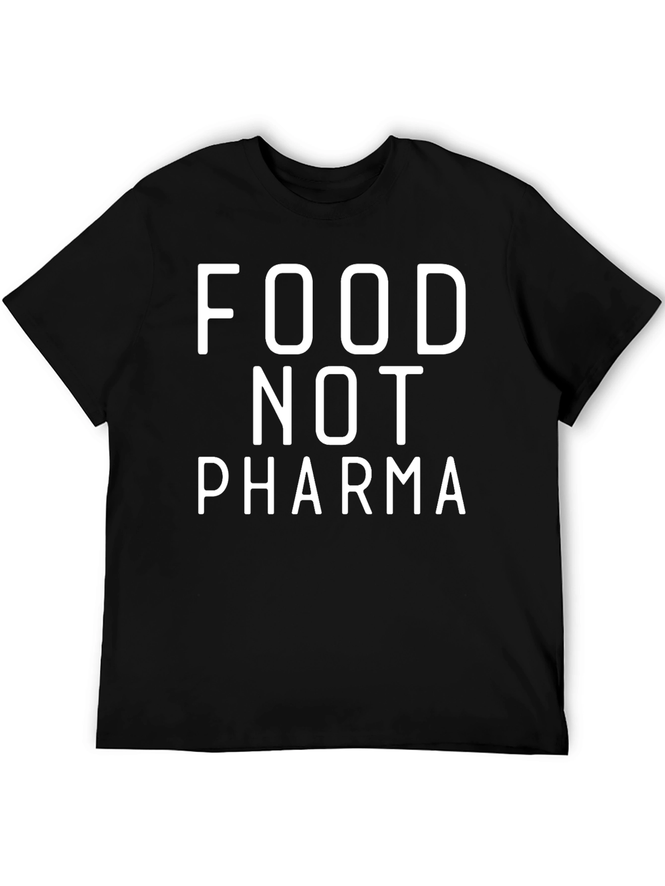 Food Not Pharma Black Graphic Tee