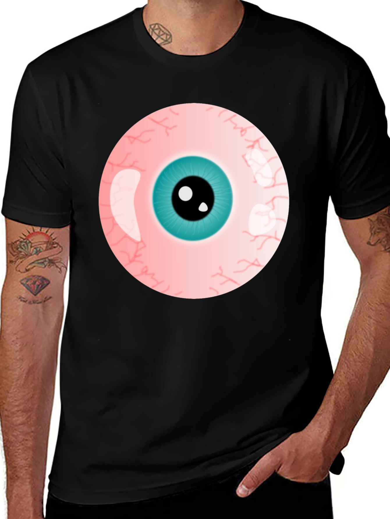 Eye-Catching Graphic Tee - Bold Eyeball Design