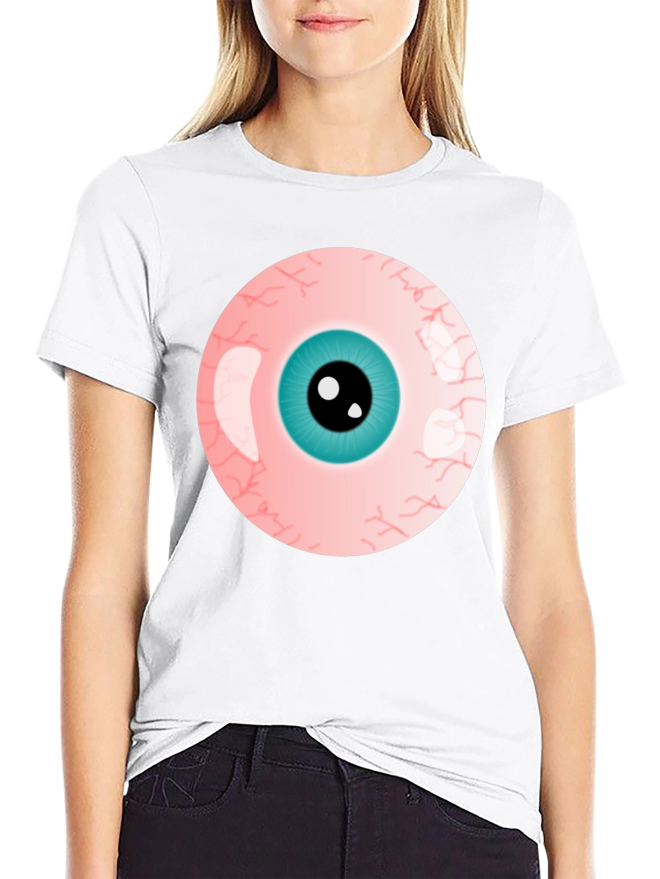 Eye-Catching Graphic Tee - Bold Eyeball Design