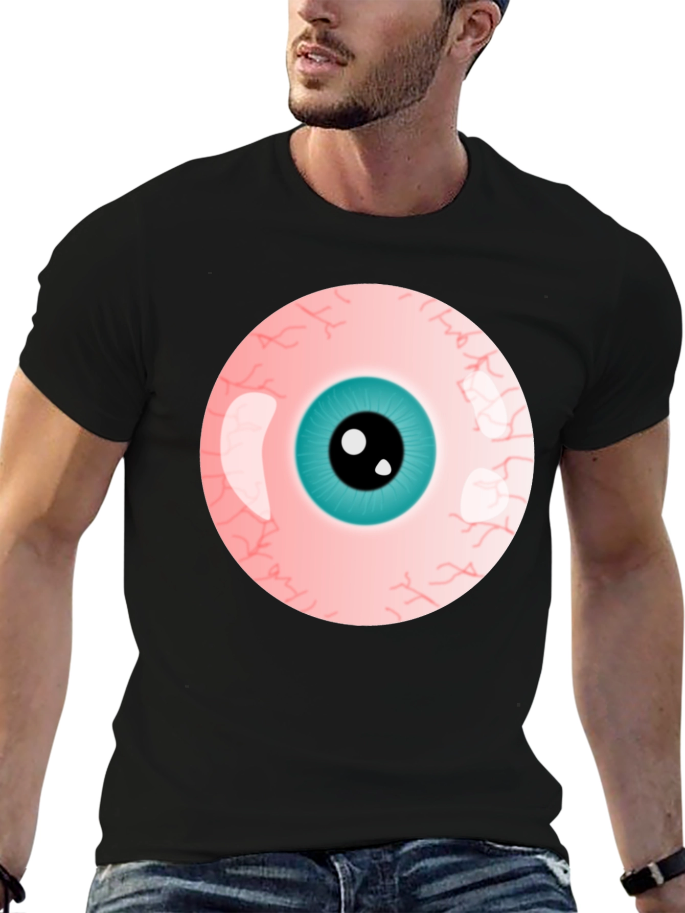 Eye-Catching Graphic Tee - Bold Eyeball Design