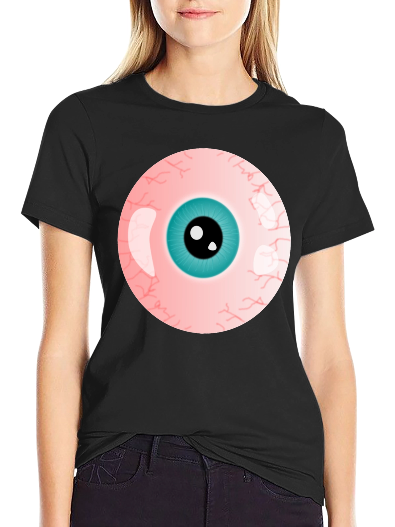 Eye-Catching Graphic Tee - Bold Eyeball Design