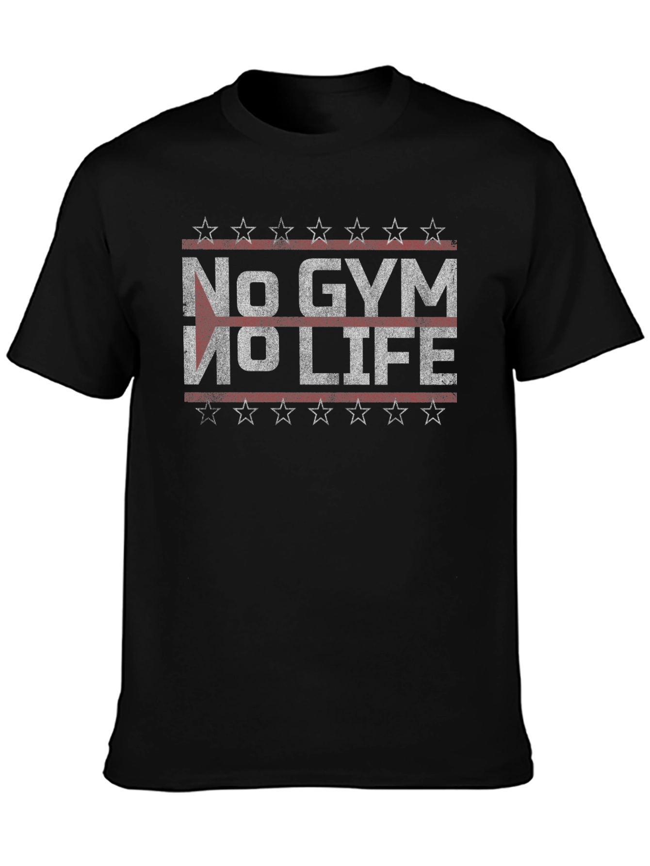 No Gym No Life Black Graphic T-Shirt