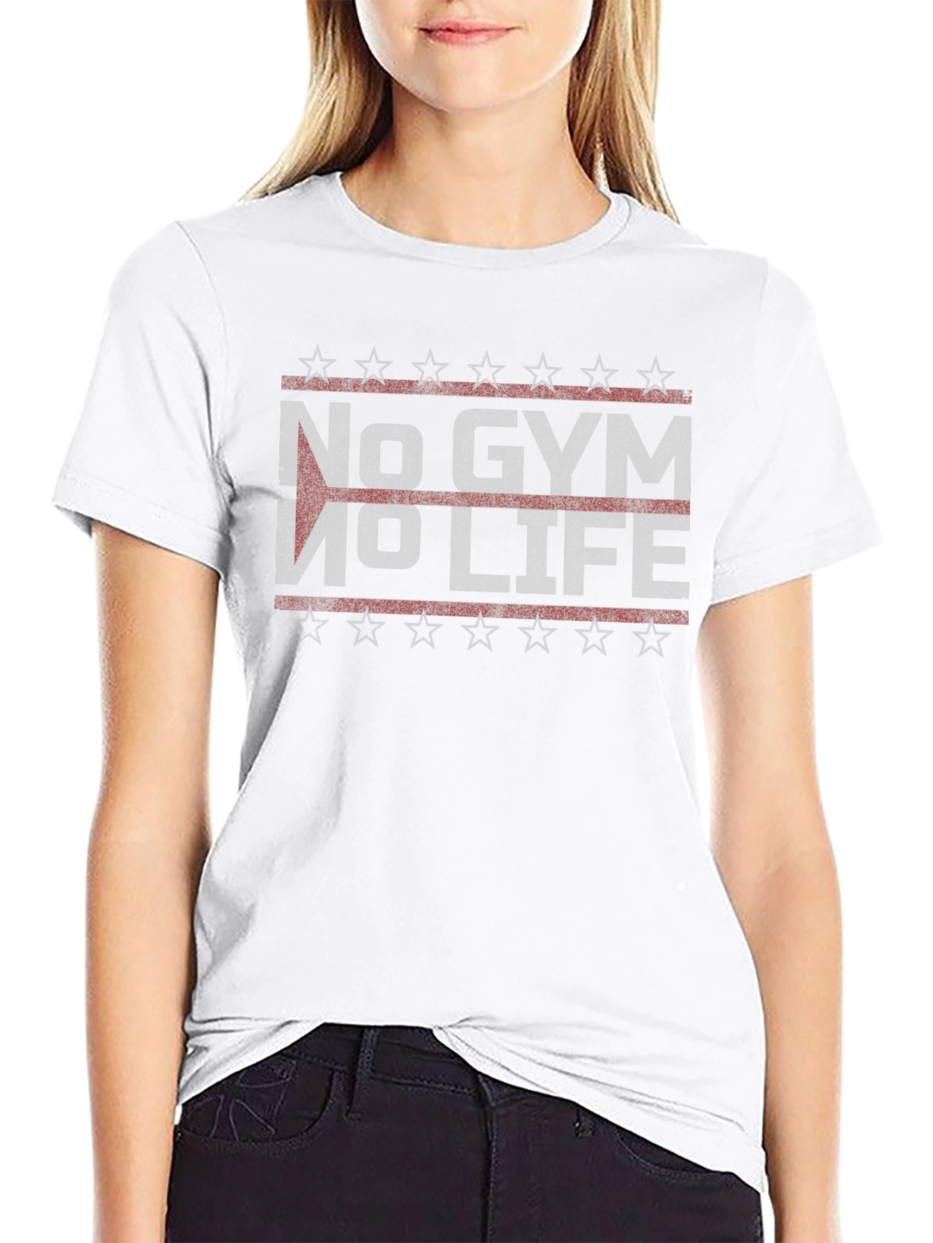 No Gym No Life Black Graphic T-Shirt