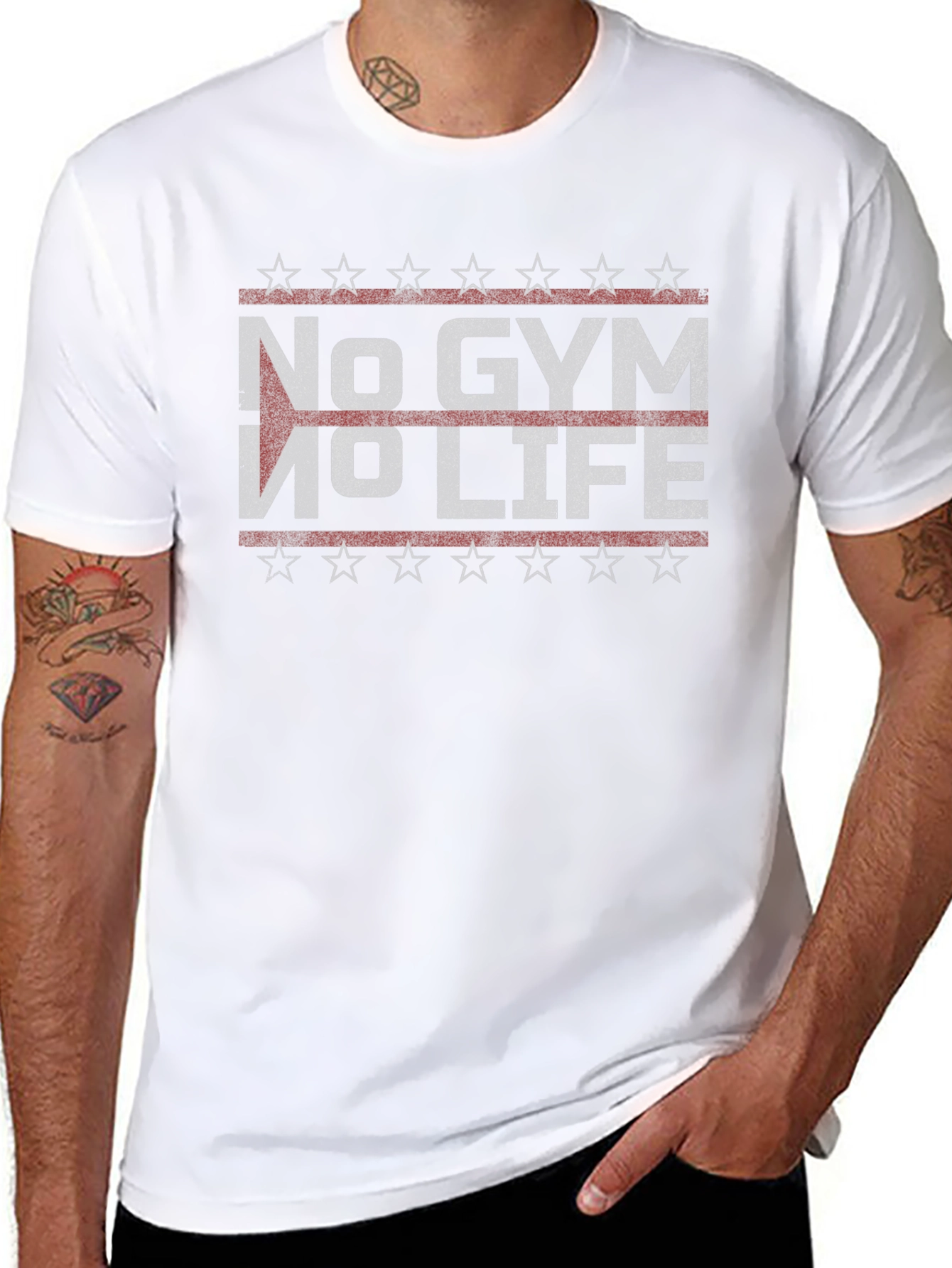 No Gym No Life Black Graphic T-Shirt