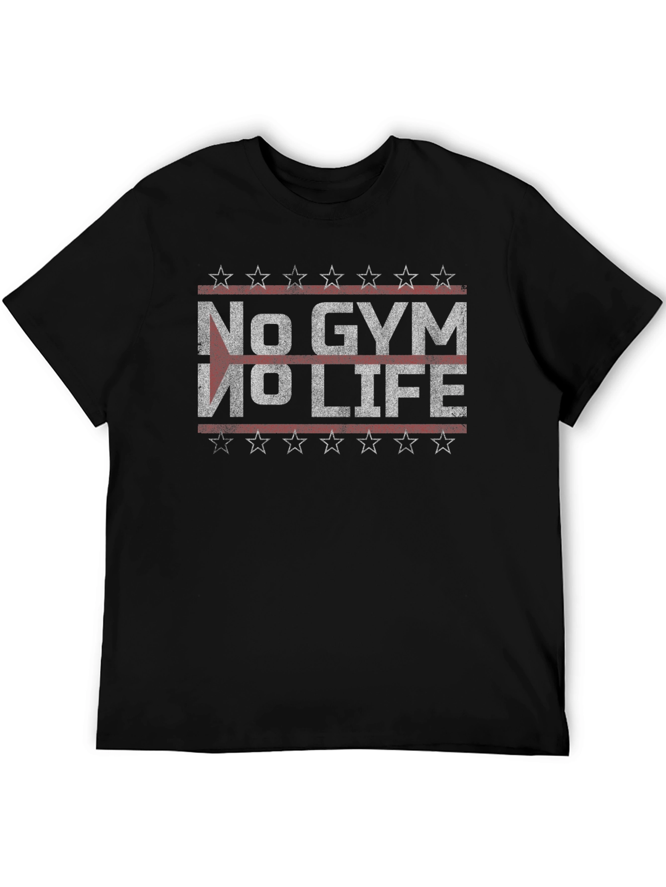 No Gym No Life Black Graphic T-Shirt