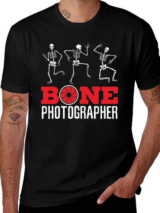 Bone Photographer Skeleton T-Shirt