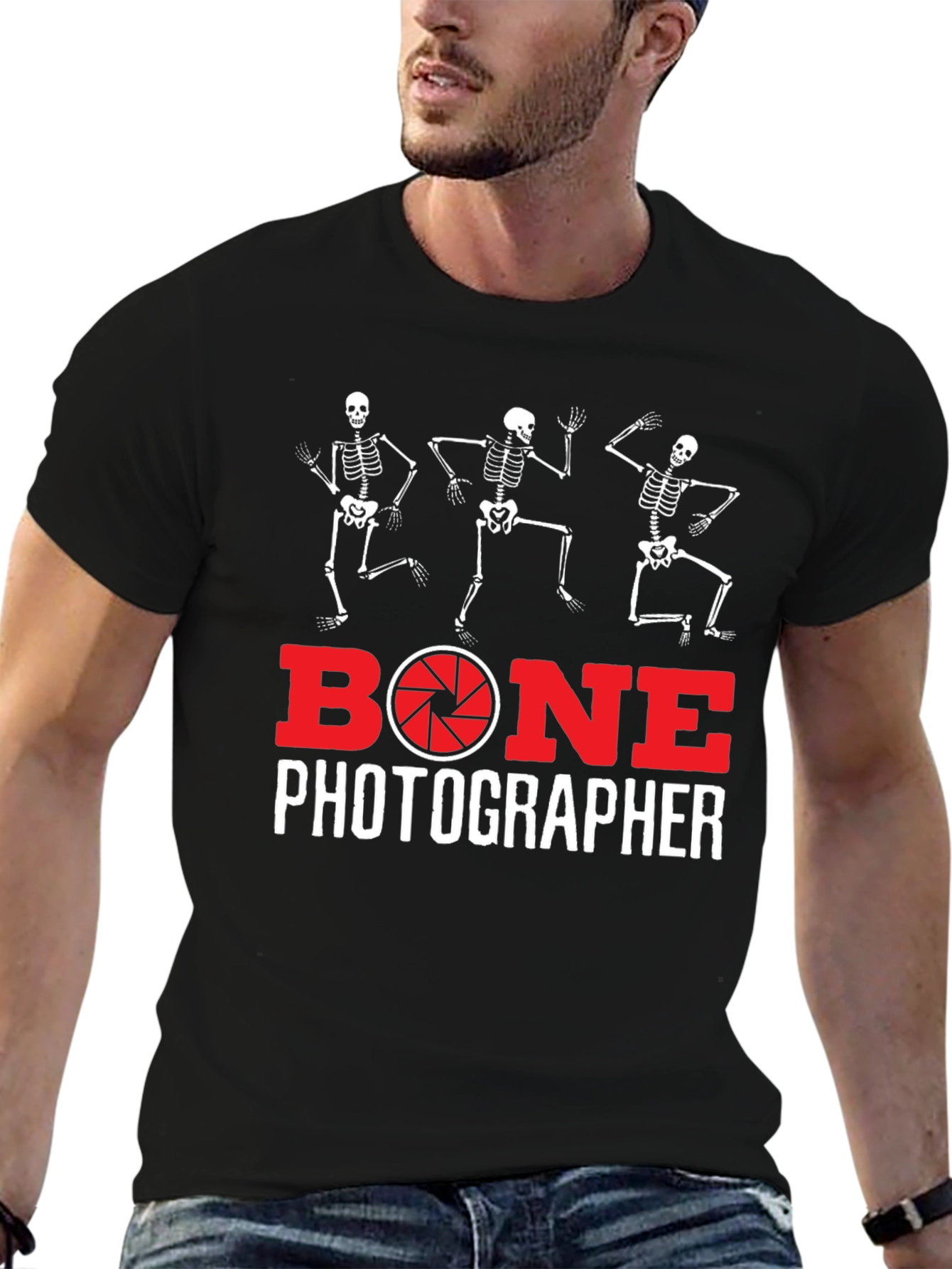 Bone Photographer Skeleton T-Shirt
