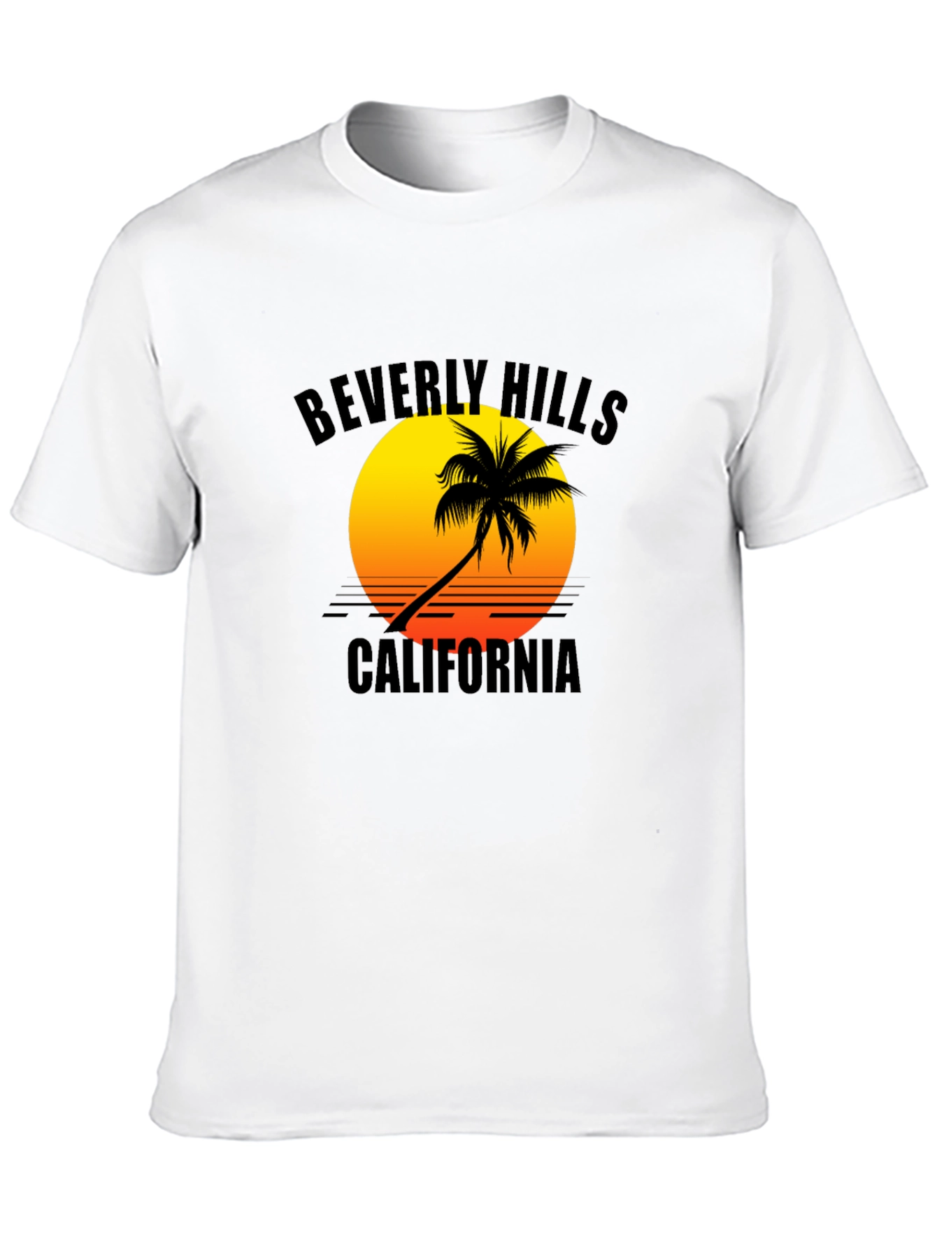 Beverly Hills California Palm Tree Graphic T-Shirt