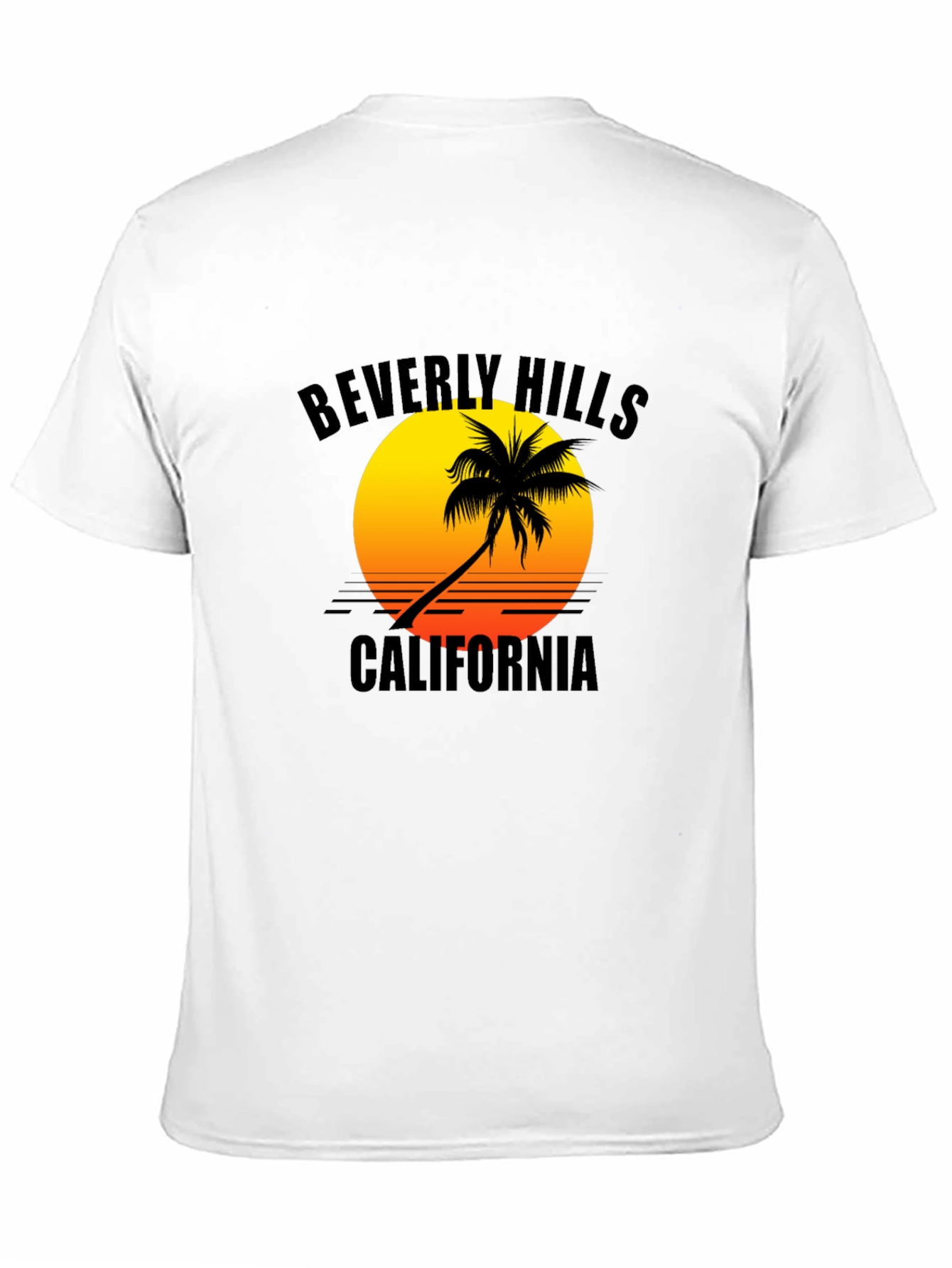 Beverly Hills California Palm Tree Graphic T-Shirt