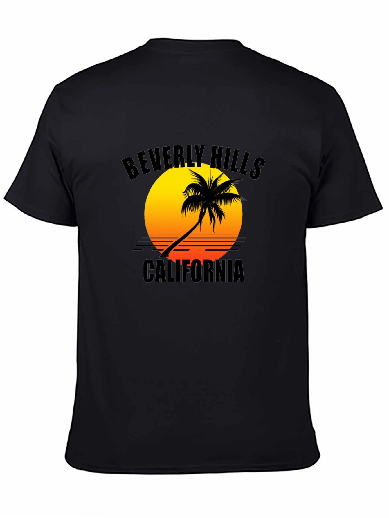 Beverly Hills California Palm Tree Graphic T-Shirt