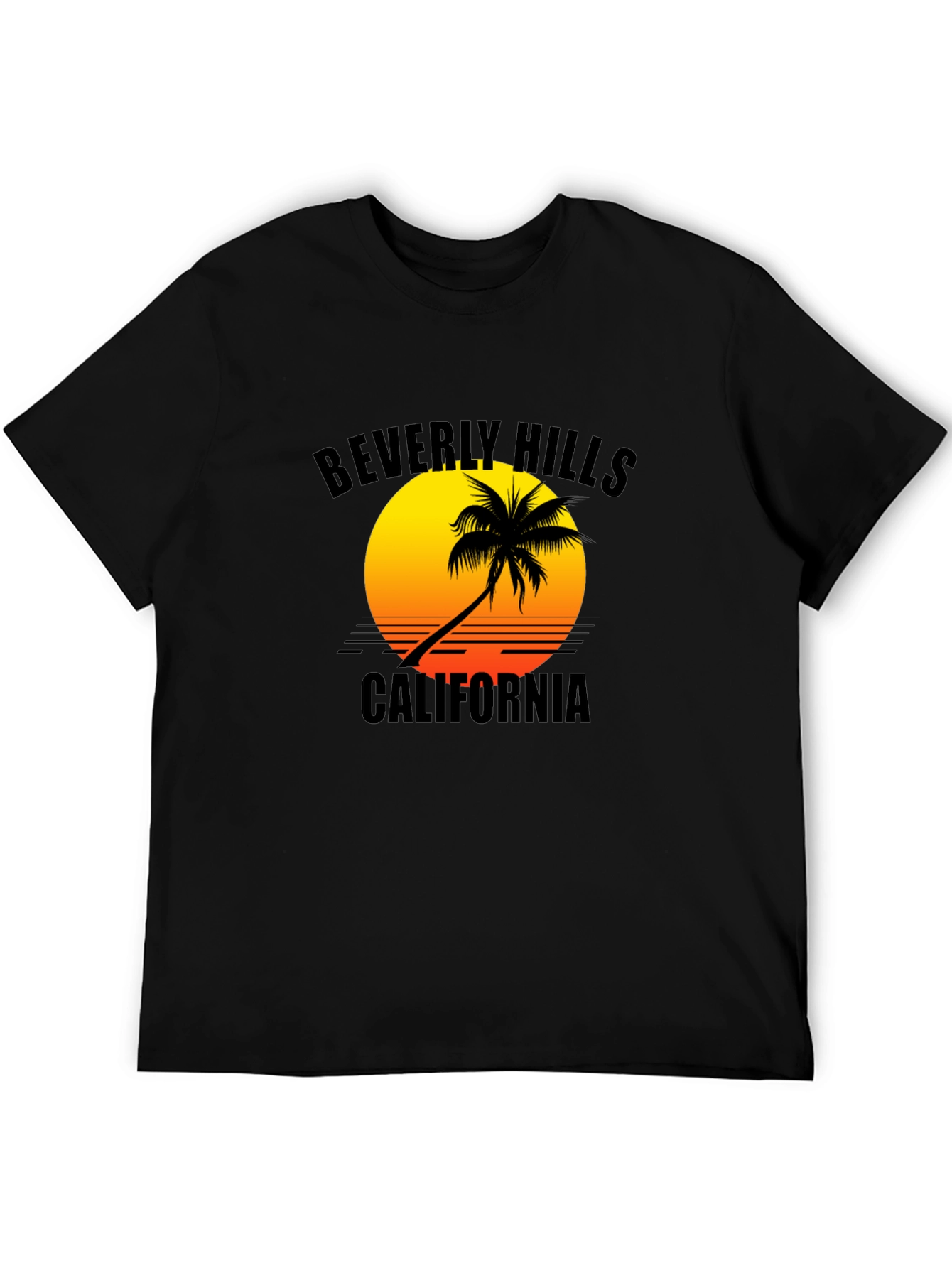 Beverly Hills California Palm Tree Graphic T-Shirt