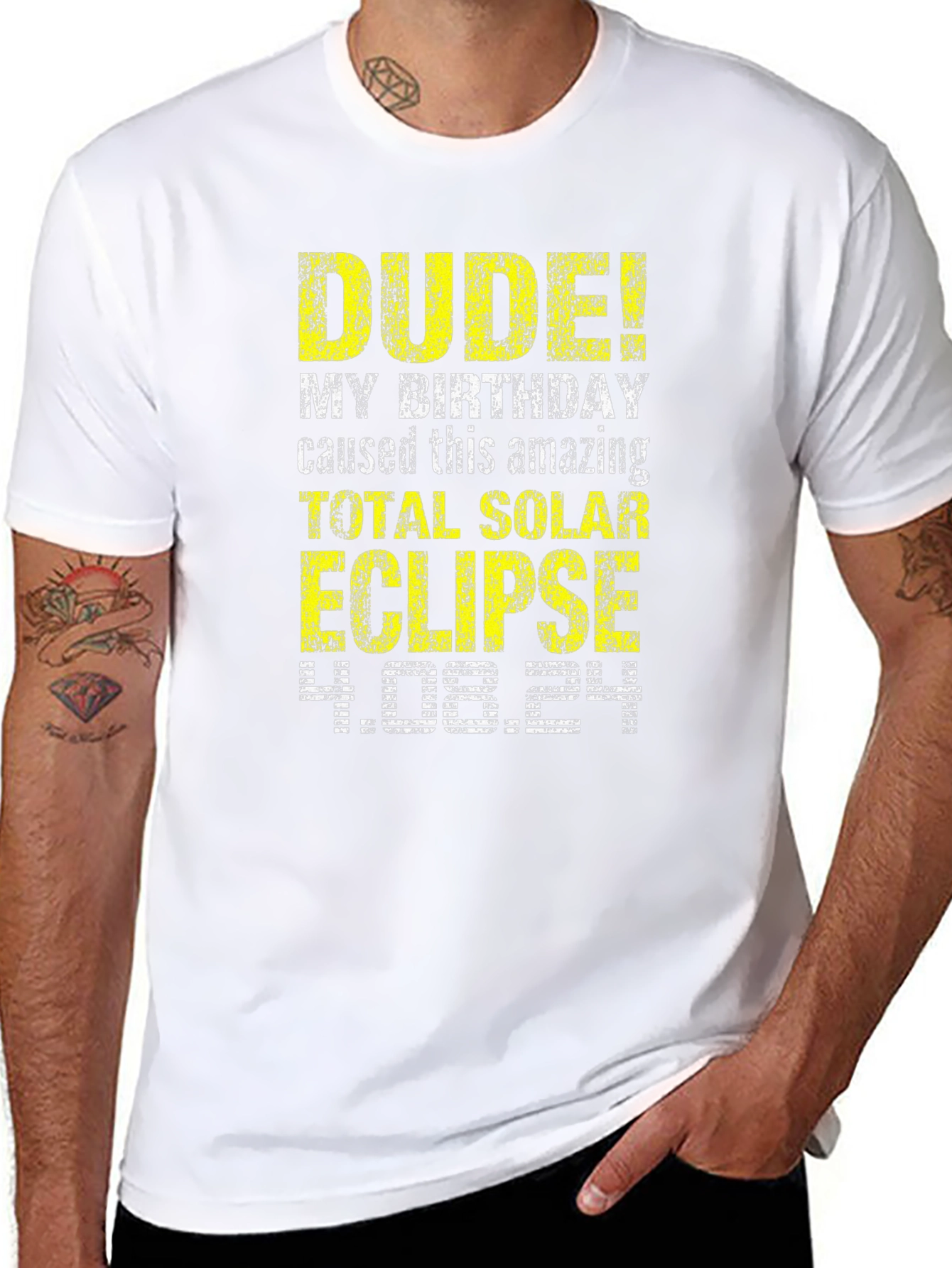 Total Solar Eclipse Birthday Tee - April 8th 2024