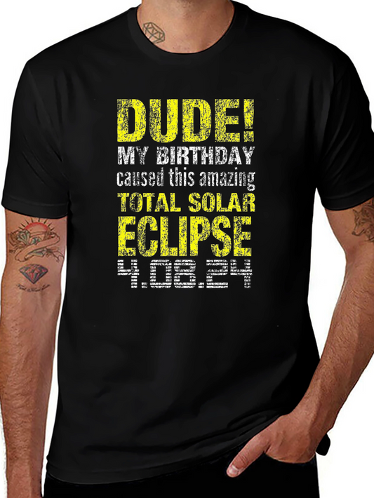 Total Solar Eclipse Birthday Tee - April 8th 2024