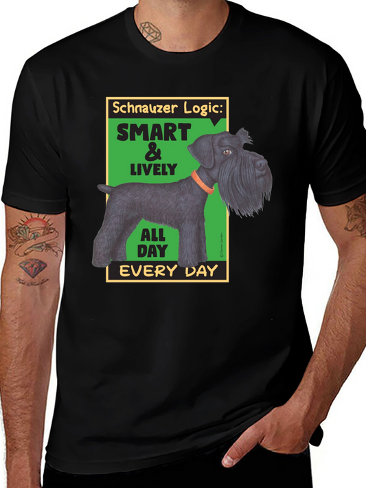 Schnauzer Logic Mens Graphic T-Shirt