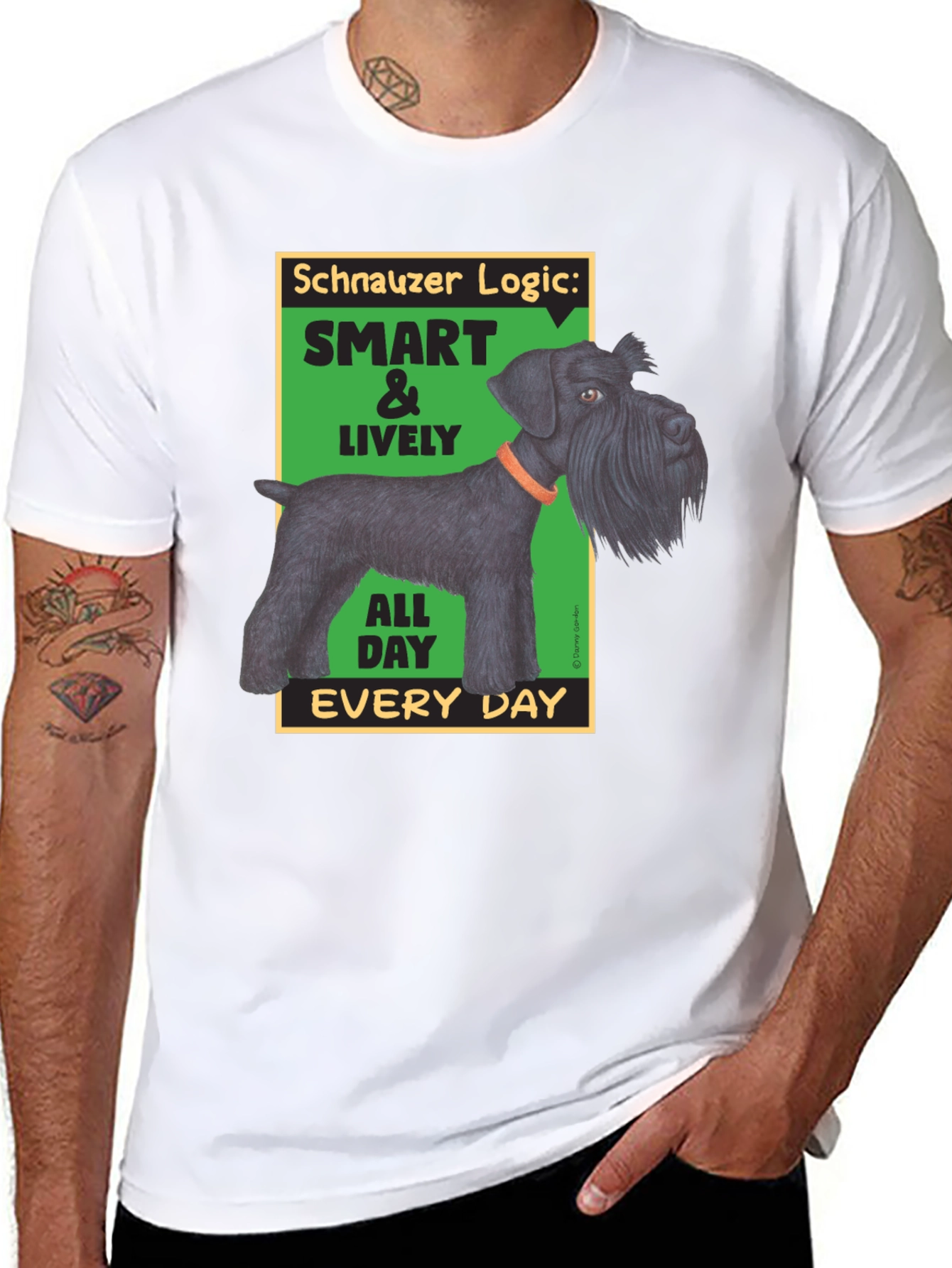 Schnauzer Logic Mens Graphic T-Shirt