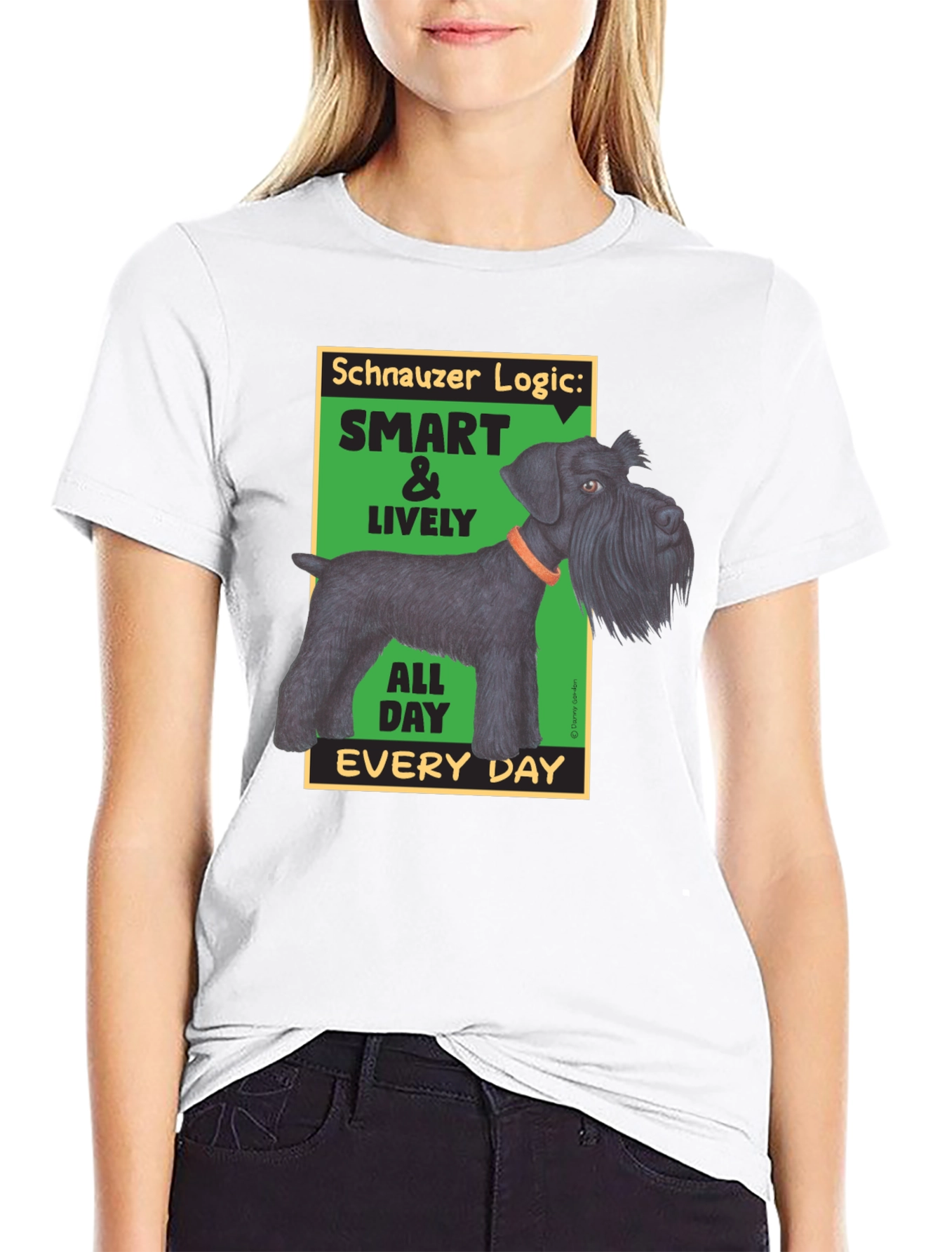 Schnauzer Logic Mens Graphic T-Shirt