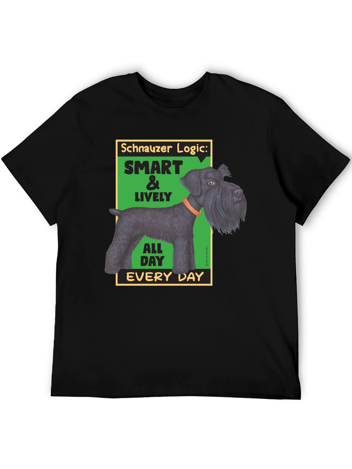 Schnauzer Logic Mens Graphic T-Shirt