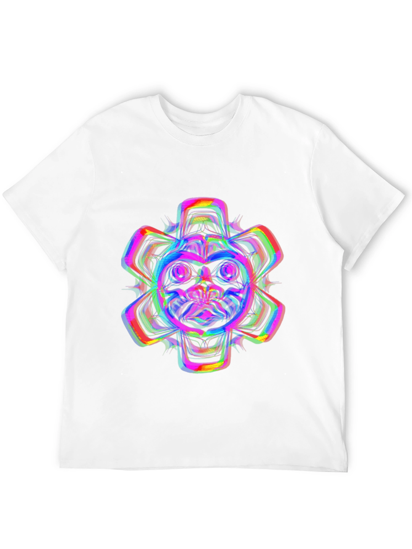 Vibrant Psychedelic Bear Graphic T-Shirt