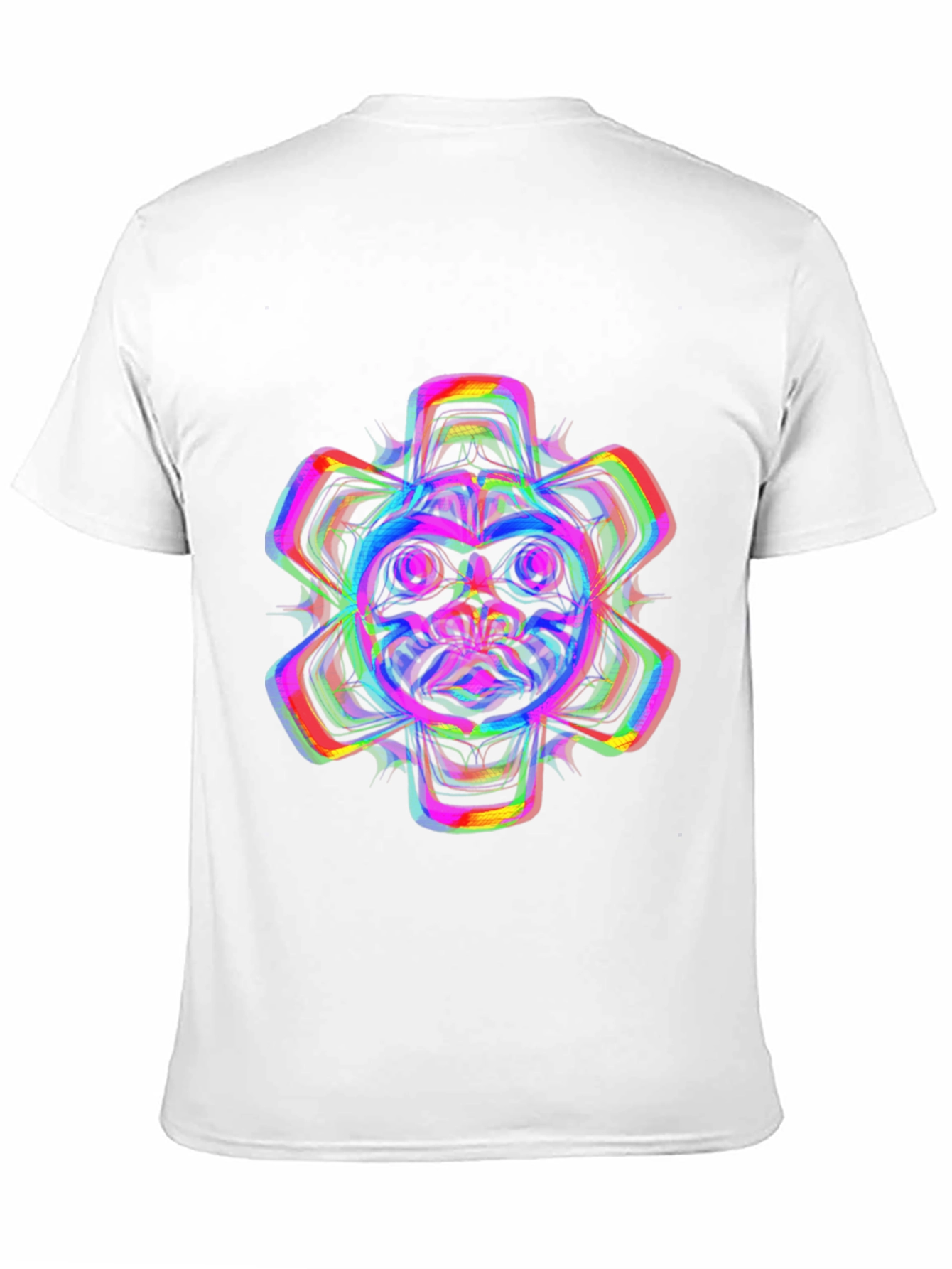 Vibrant Psychedelic Bear Graphic T-Shirt