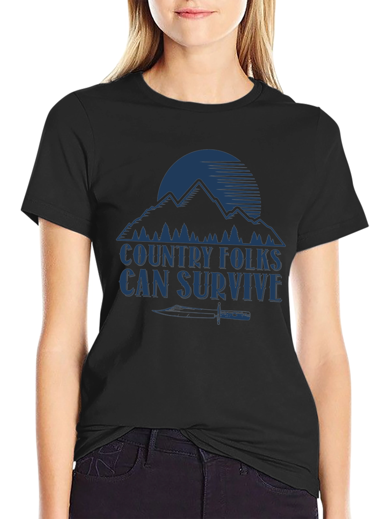 Country Folks Can Survive Graphic Tee