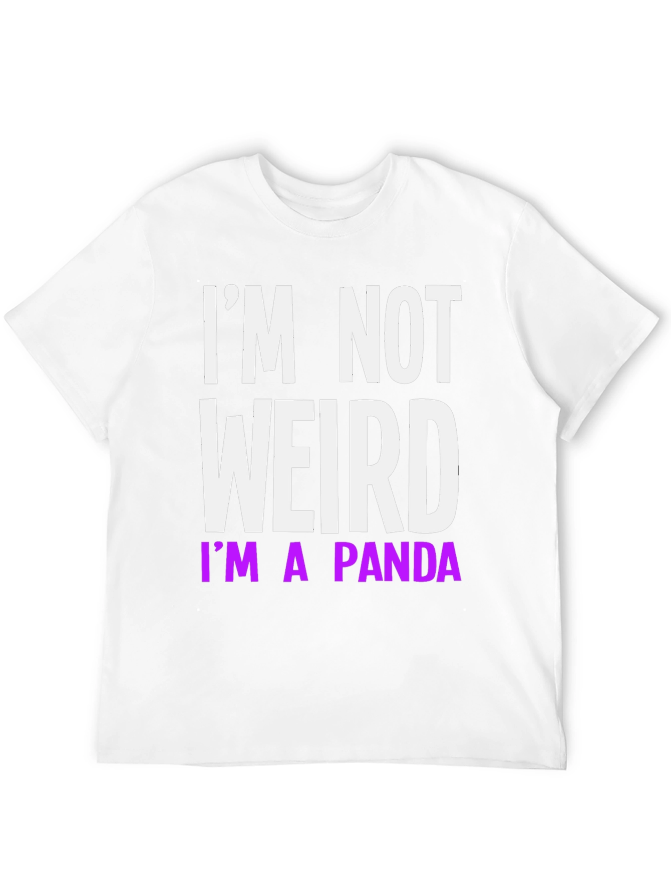 Funny Im Not Weird Im A Panda Black T-Shirt