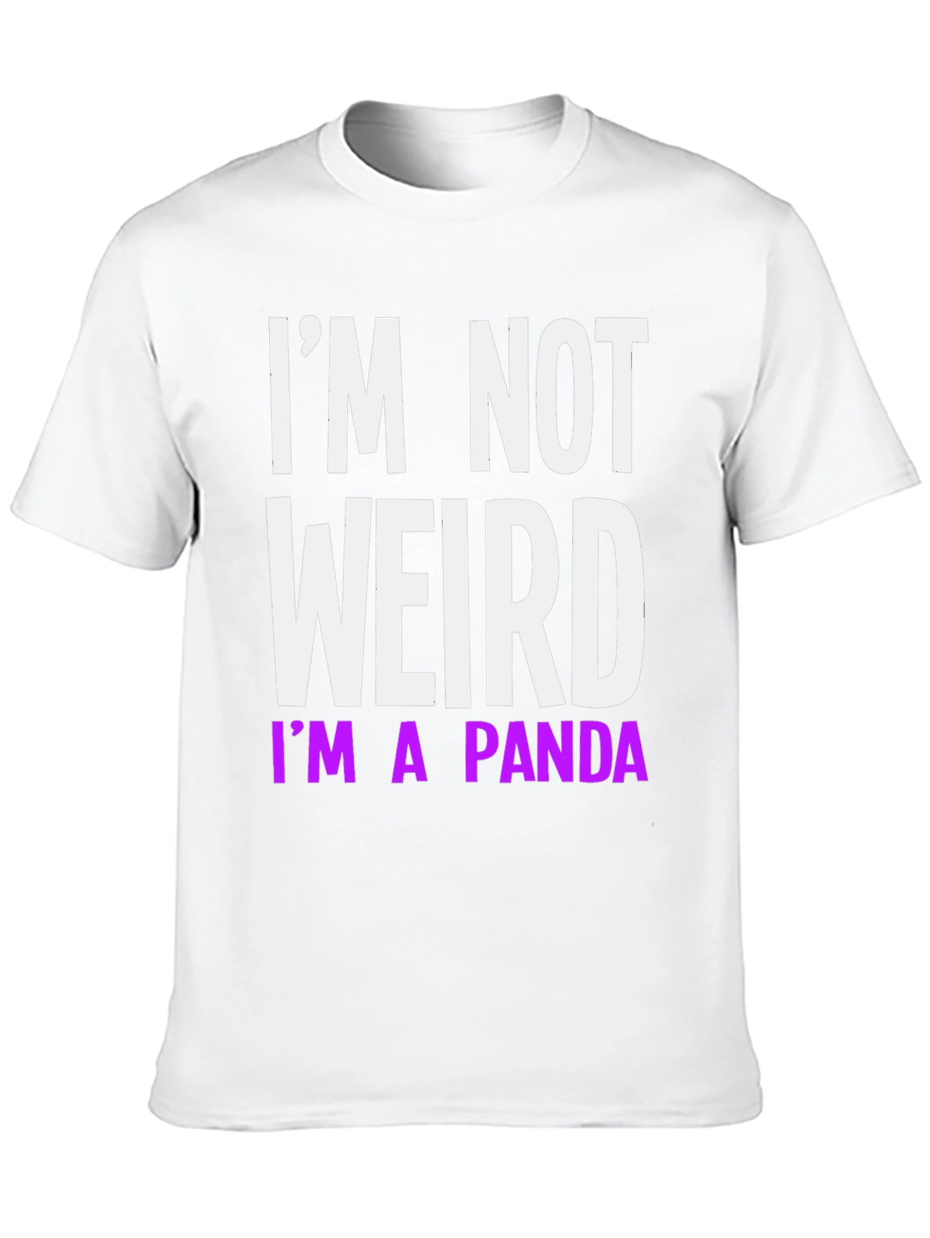 Funny Im Not Weird Im A Panda Black T-Shirt