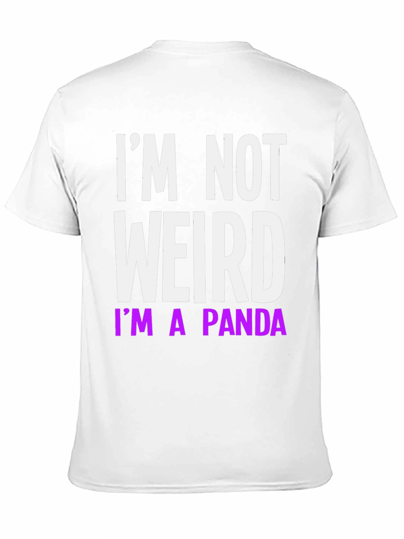 Funny Im Not Weird Im A Panda Black T-Shirt