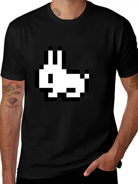 Rabbit Comfortable Minimalist Graphic Tee – Summer Style Essential