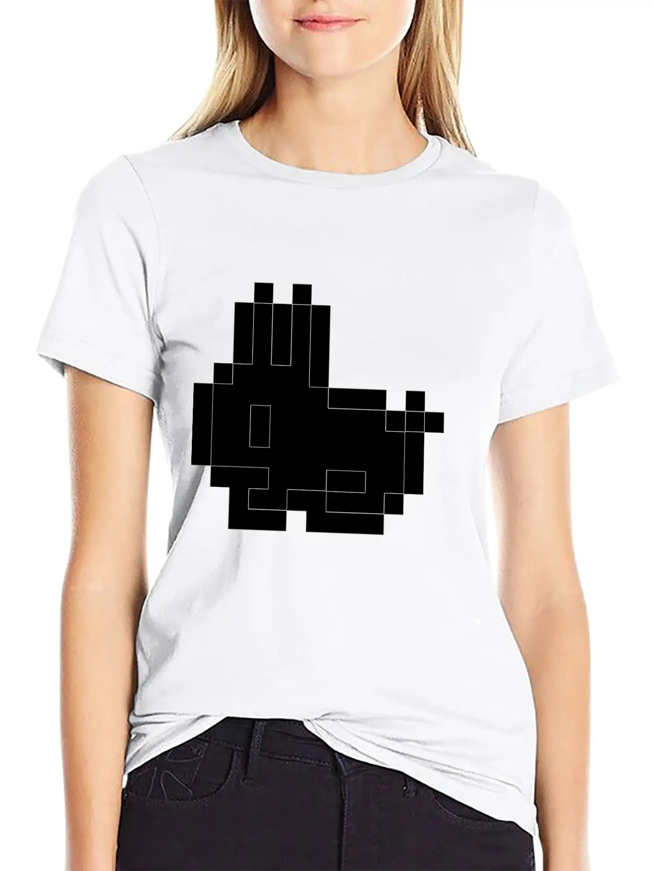 Rabbit Comfortable Minimalist Graphic Tee – Summer Style Essential