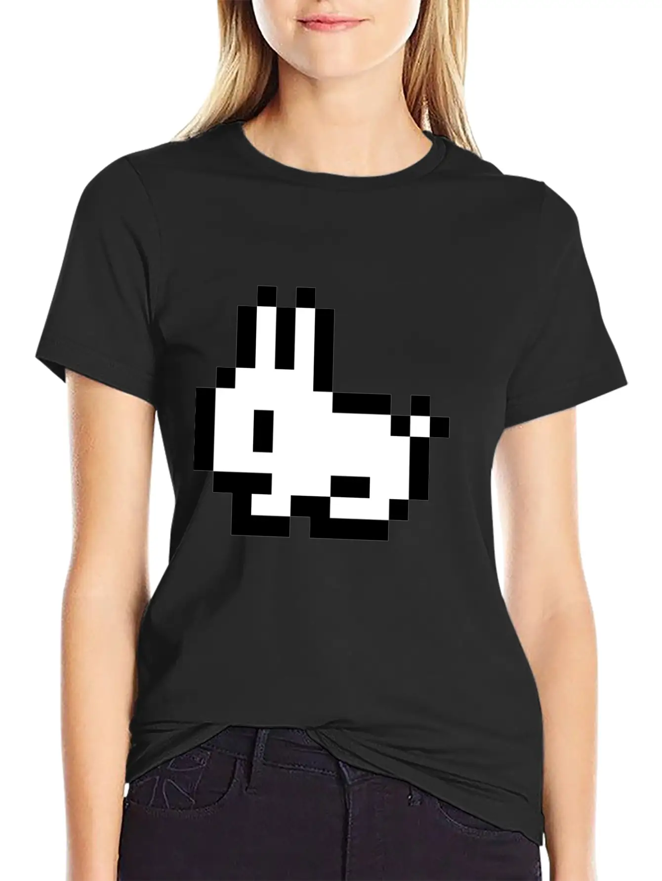 Rabbit Comfortable Minimalist Graphic Tee – Summer Style Essential
