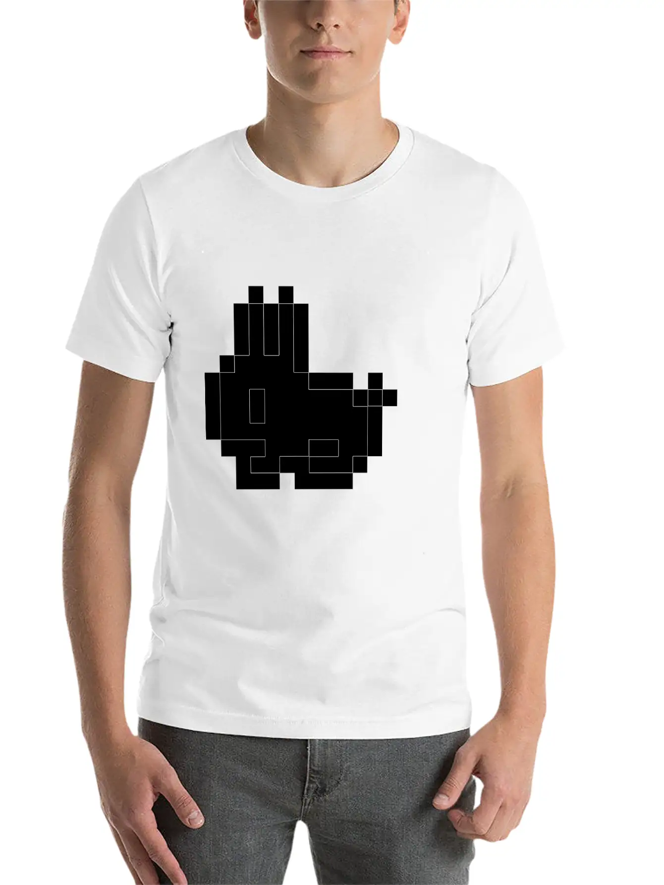 Rabbit Comfortable Minimalist Graphic Tee – Summer Style Essential