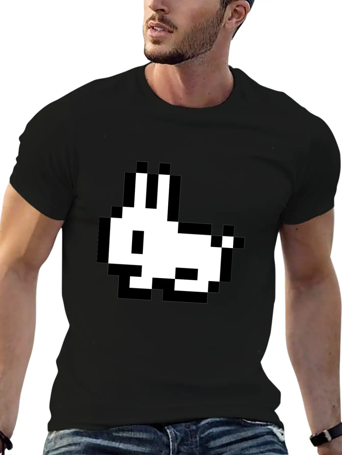 Rabbit Comfortable Minimalist Graphic Tee – Summer Style Essential