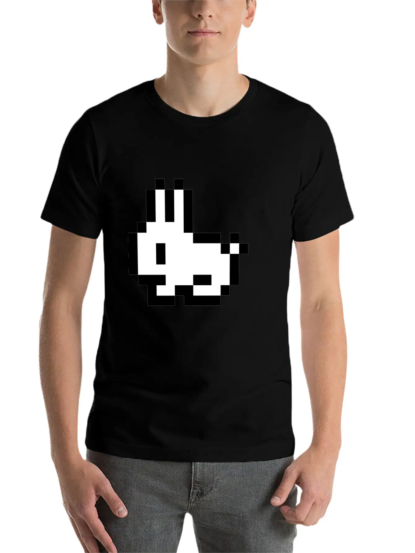 Rabbit Comfortable Minimalist Graphic Tee – Summer Style Essential