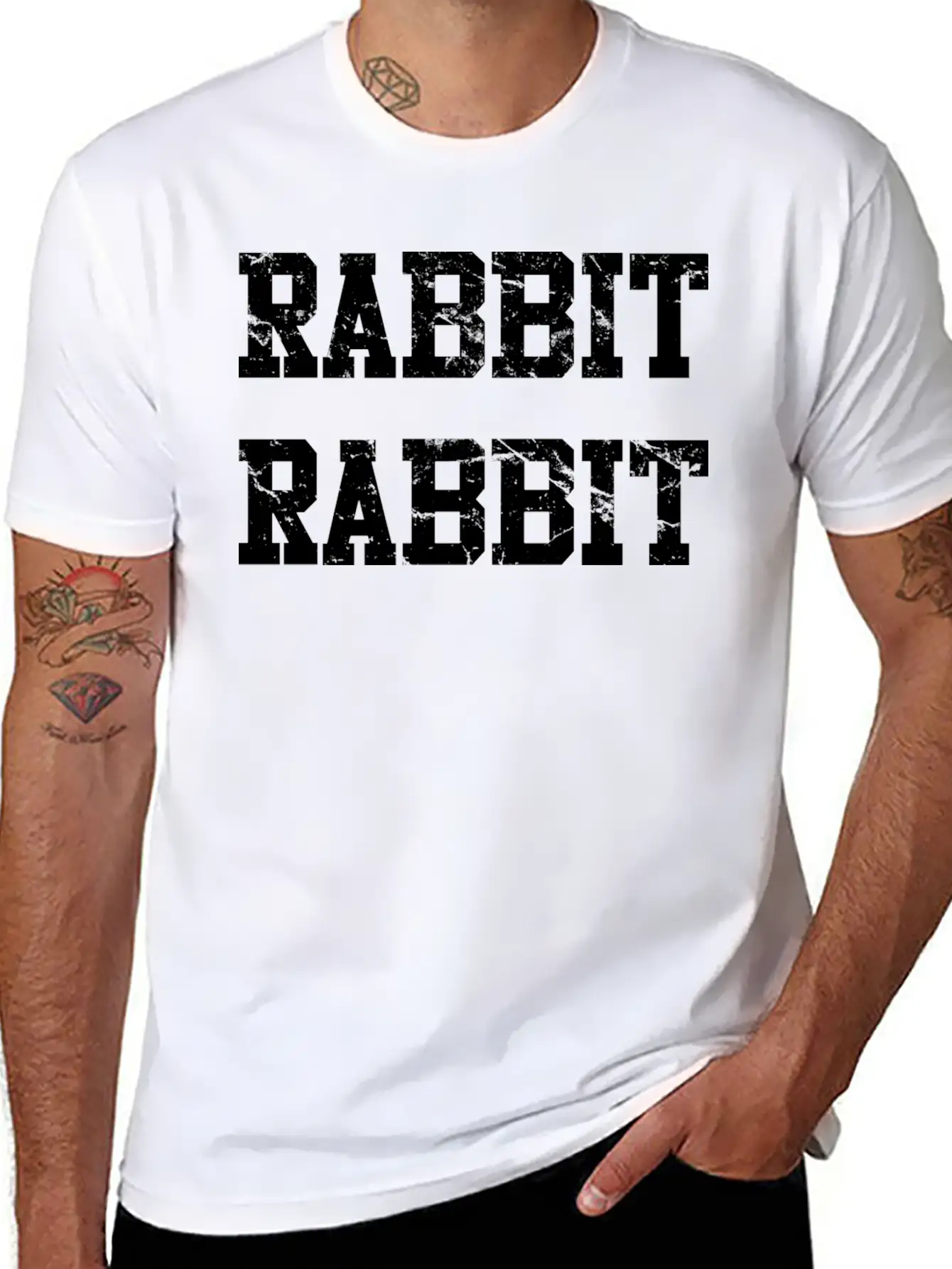 Rabbit Rabbit Unisex Short Sleeve Soft Cotton T-Shirt – Casual Everyday Wear