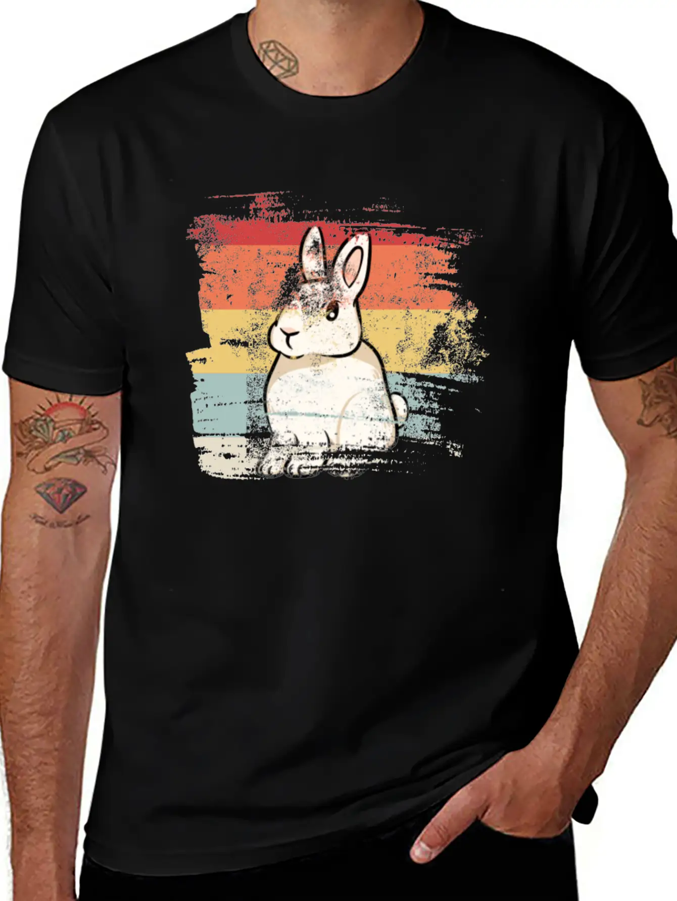 Rabbit Retro Essential Unisex Summer Tee – Soft Cotton Casual Fit