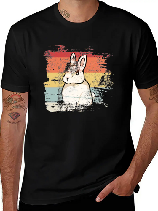 Rabbit Retro Essential Unisex Summer Tee – Soft Cotton Casual Fit