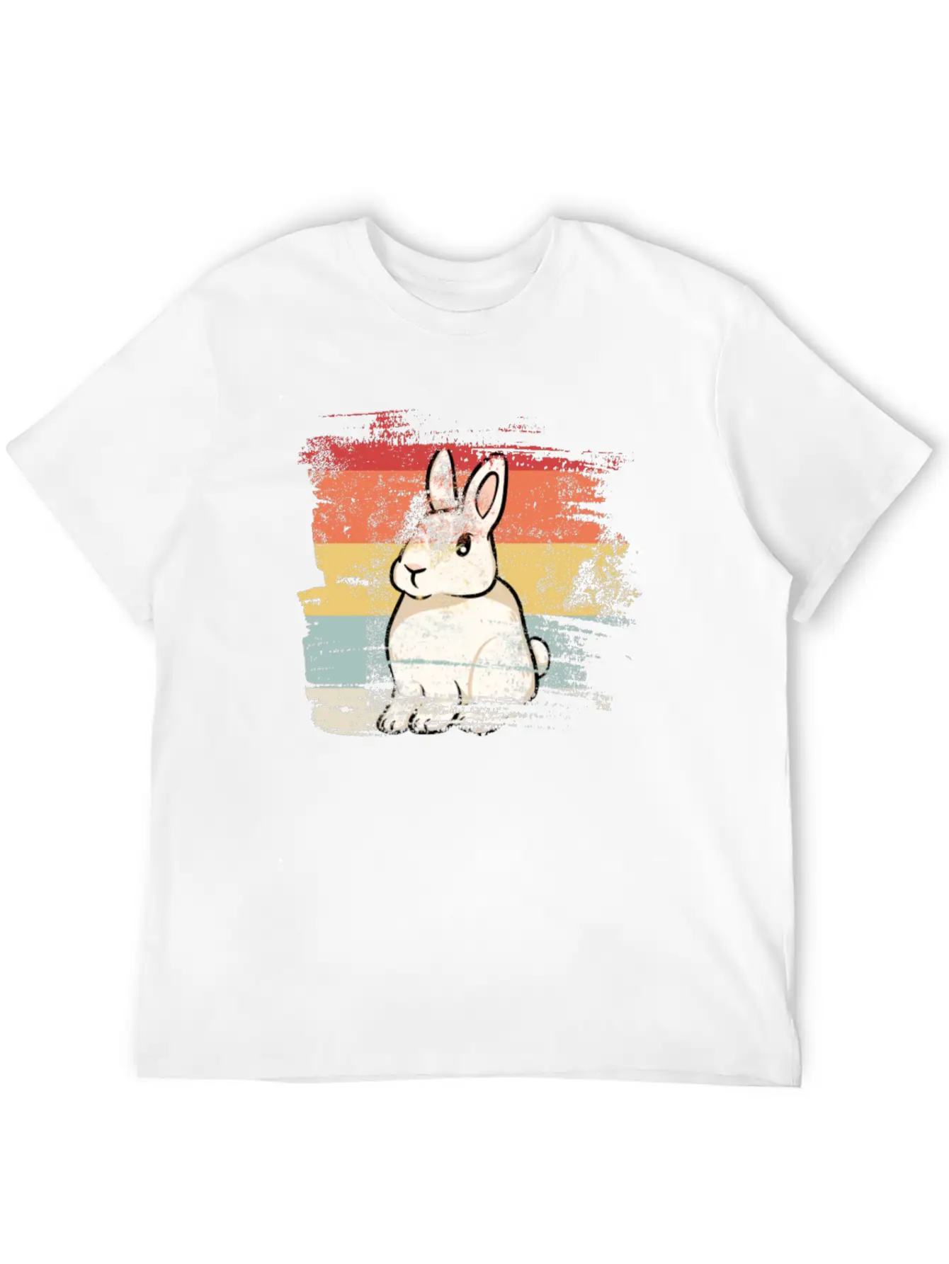 Rabbit Retro Essential Unisex Summer Tee – Soft Cotton Casual Fit