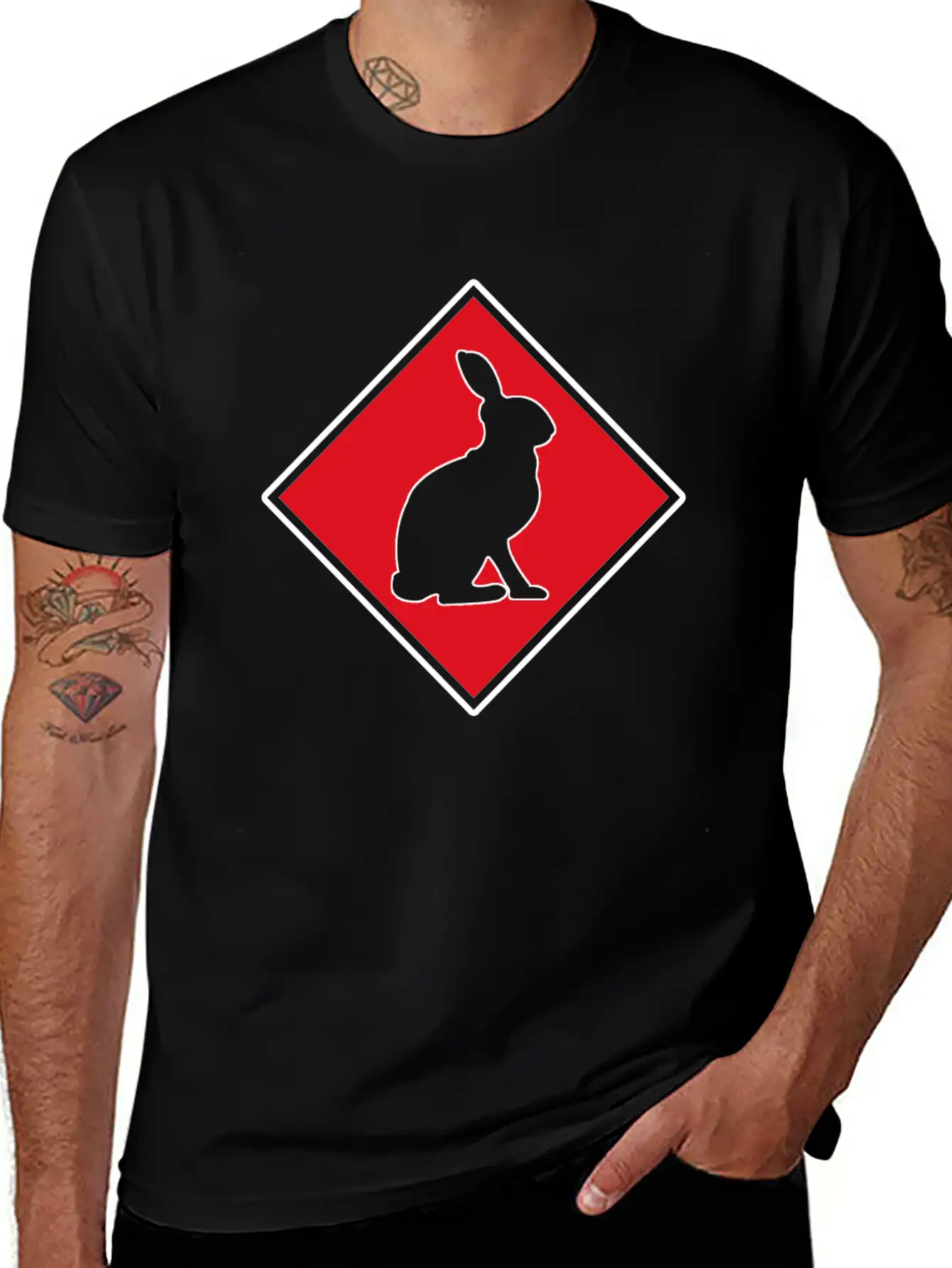 Rabbit Stylish Everyday T-Shirt – Unisex Basic Cotton Tee