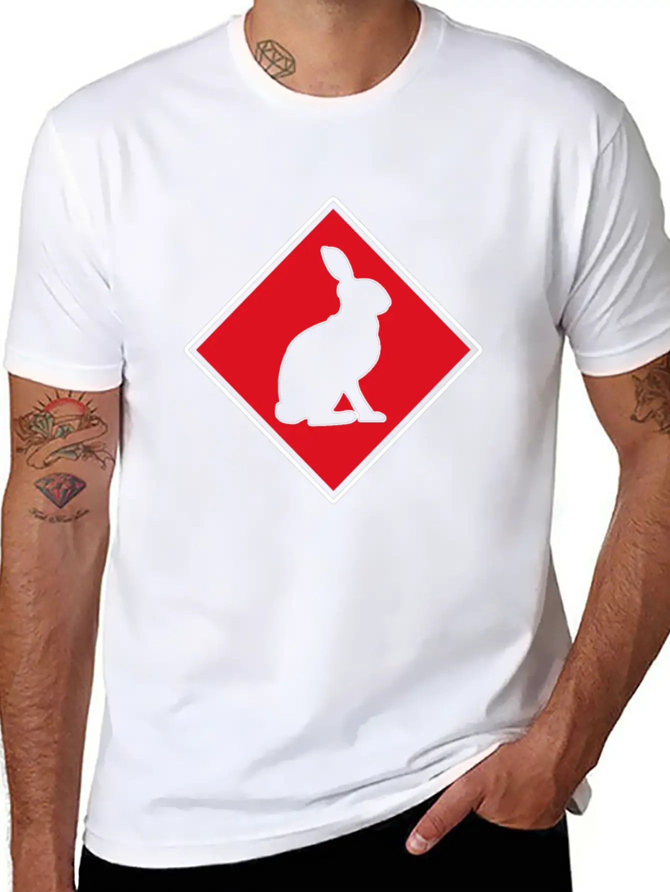 Rabbit Stylish Everyday T-Shirt – Unisex Basic Cotton Tee