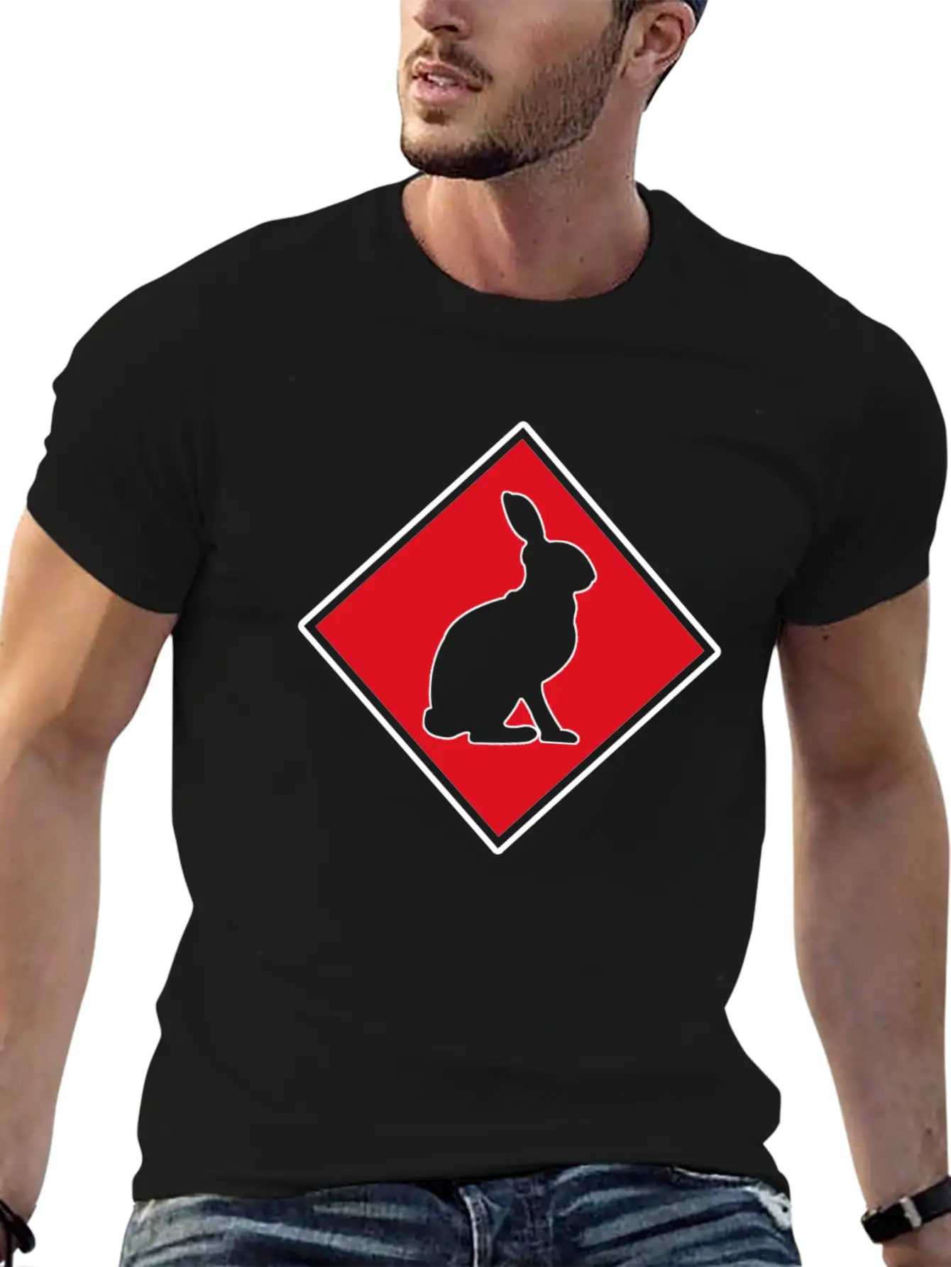 Rabbit Stylish Everyday T-Shirt – Unisex Basic Cotton Tee
