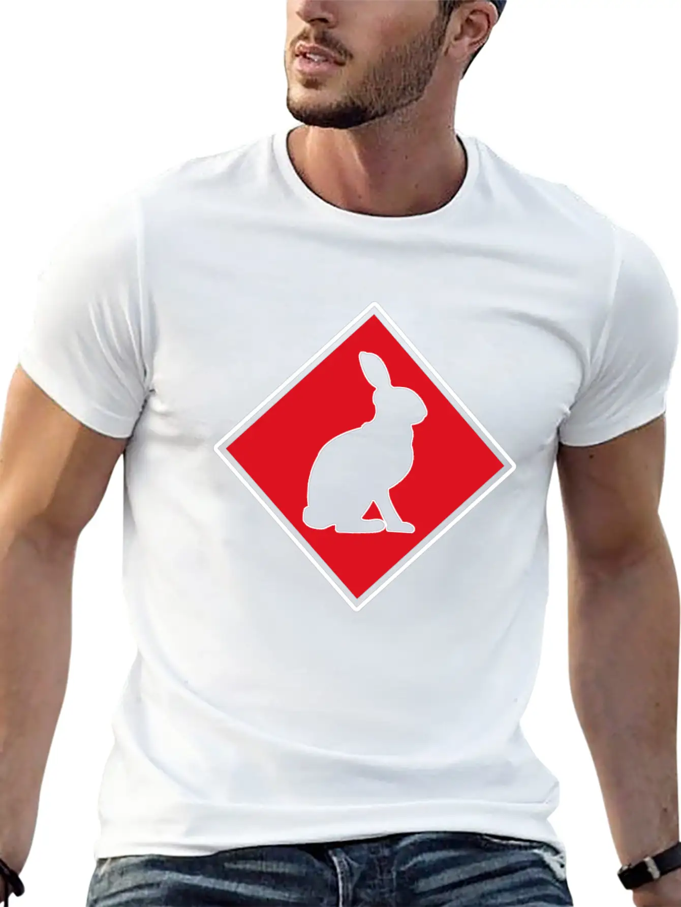 Rabbit Stylish Everyday T-Shirt – Unisex Basic Cotton Tee