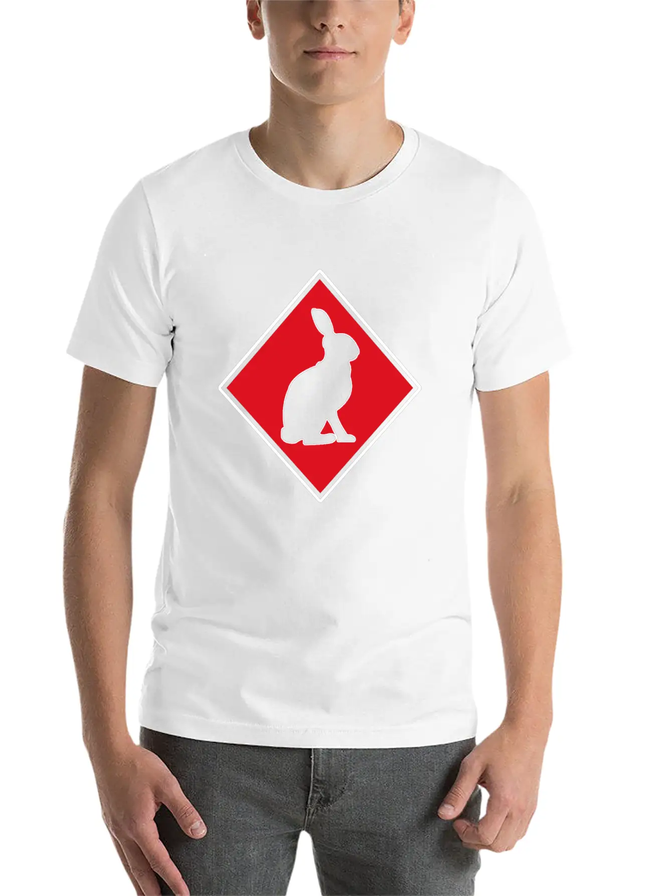 Rabbit Stylish Everyday T-Shirt – Unisex Basic Cotton Tee
